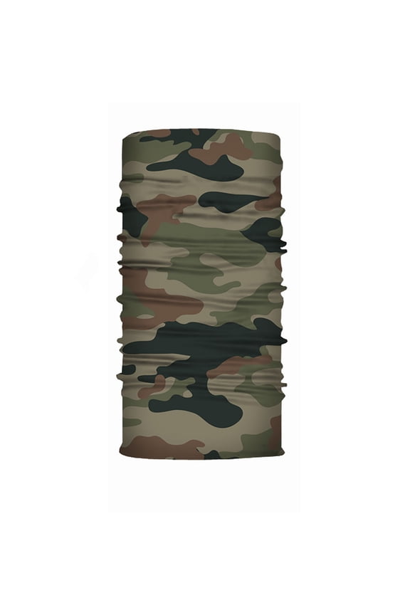 TB106044 Green Camo Face Guard Balaclava - Face Mask Neck Gaiter UV Protector Motorcycle Ski Scarf for Mens & Women