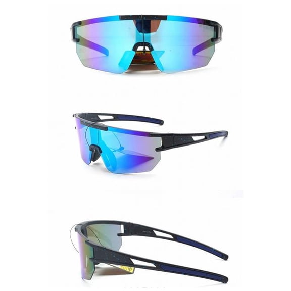 Trader Bo's TB122BLKSPCFM Traders Bos Tb122blkspcfm Sports Sunglasses For Women Youth And Men Uv400 Protection Ideal For Cycling Skiing Hiking Kayaking-blue Lens