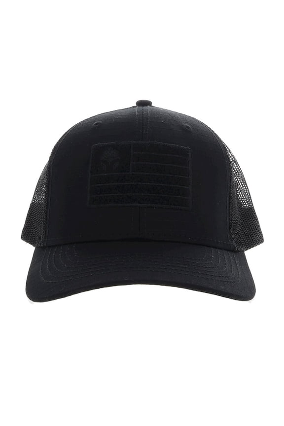 DAS COMPANIES USA Flag Black Structured Snapback Hat