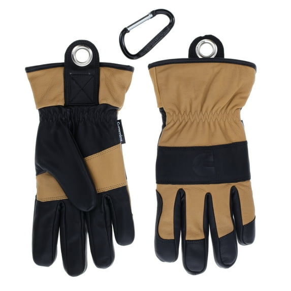 DAS COMPANIES Winter Leather Gloves CMN35159 - Work Gloves Goatskin Leather Fleece Lined