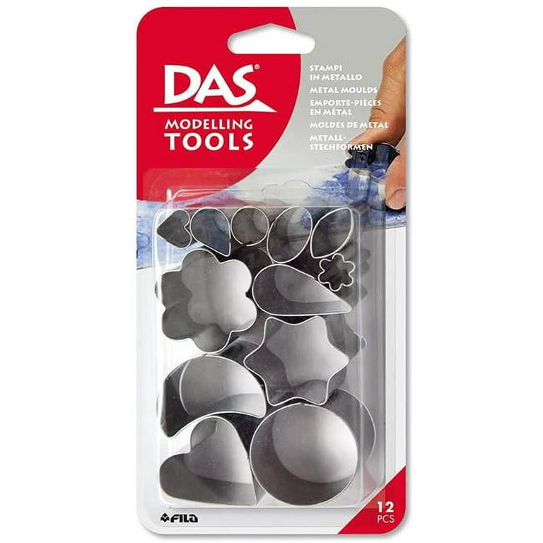 Das® Clay Modeling Tools, Metal, 12 Assorted Shapes And Sizes, 1