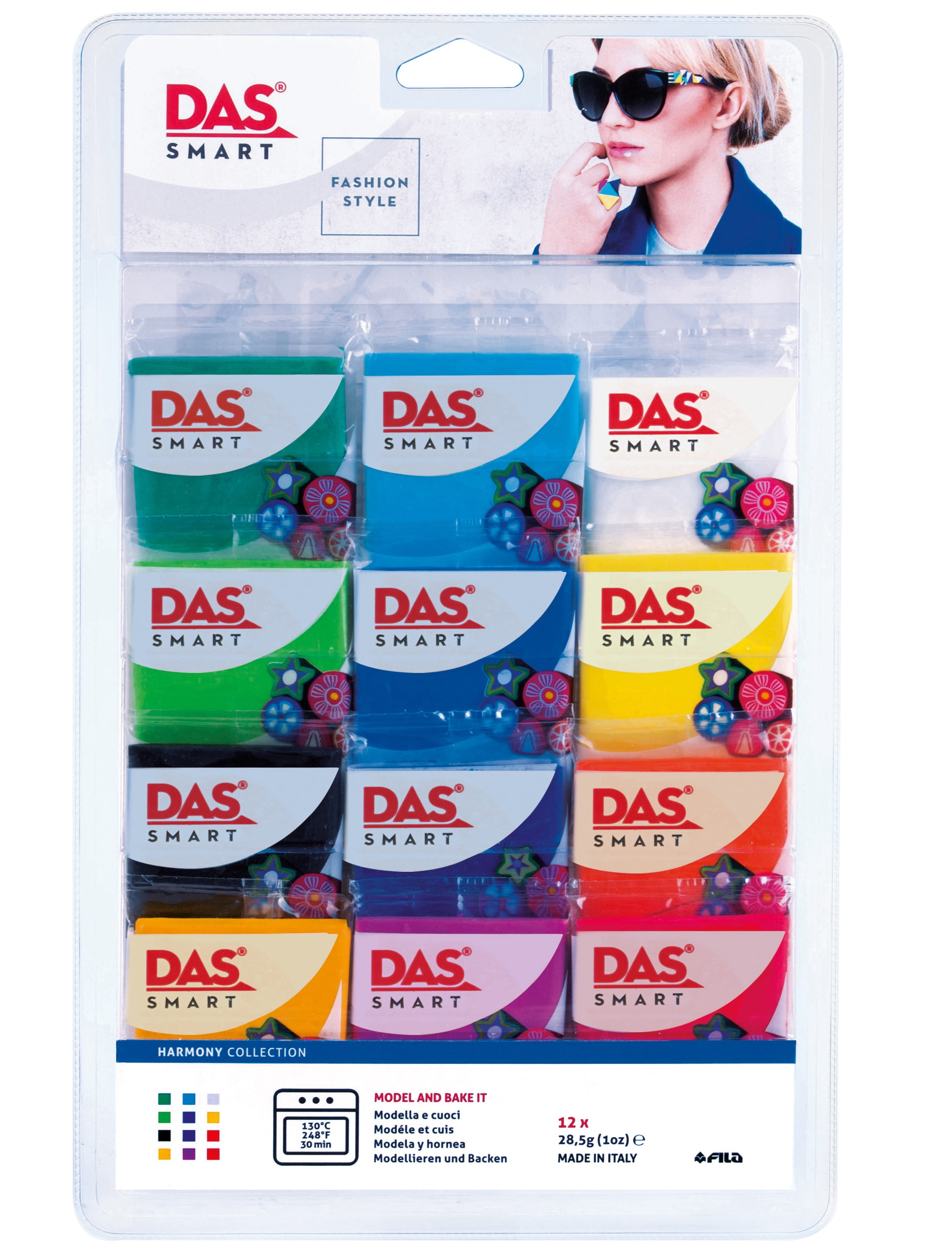 DAS Smart Clay Set, Harmonic Set, Set of 12 (1 oz.) Packs