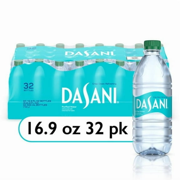 DASANI Purified Water, 16.9 fl oz Bottles, 32 Pack
