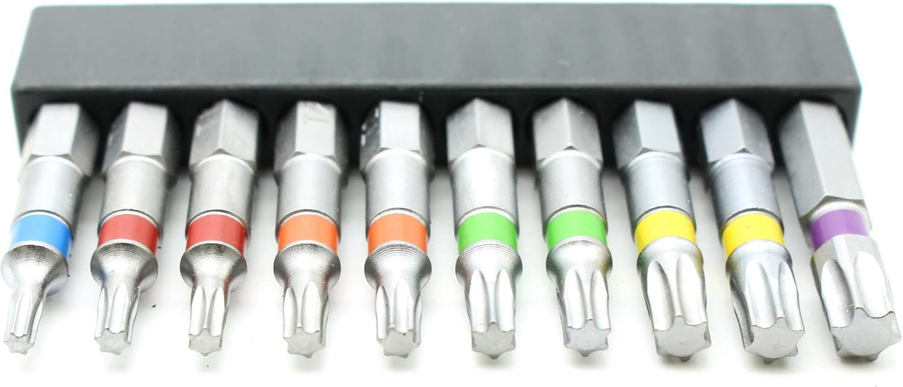 TEMO Lot De 10 Embouts T10-T40 à 6 Points Torx Impact Ready 5