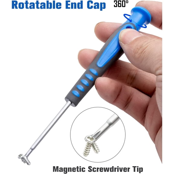 DASAW-12-Piece Precision Screwdriver Set, Phillips, Slotted, Torx Star, Magnetic Screwdriver Repair Tool Kit, Non-Slip Grip, Swivel End Cap, for Eyeglass, Watch, Computer, Laptop, Phone