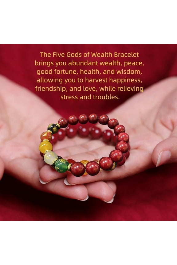 -2-Piece Cinnabar bracelet, Traditional Chinese Wealth and Auspicious Bracelet,Feng Shui Blessing Beads Bracelet with Cinnabar for Warding Off Evil and Disasters,Fortune,and Friendship,for Men a