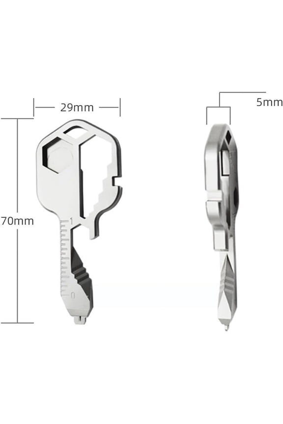 -24-in-1 Multi-Tool Key - Portable Outdoor EDC Tool with Screwdriver, Wrench, Bottle Opener, and Keychain Attachment