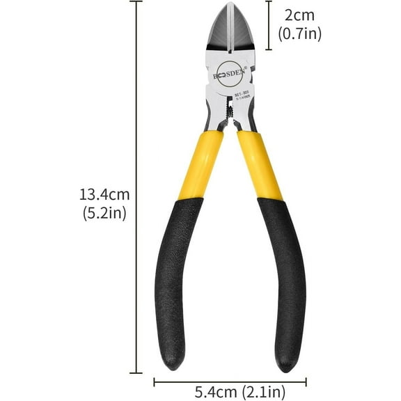 DASAW-5" Wire Cutters, 5 Pack, Precision Cutting Pliers, Ultra Sharp Wire Snips Wire Clippers, Spring Loaded Flush Cutter, Diagonal Cutting Pliers for Jewelry Making Crafting, Wire Cutters Set