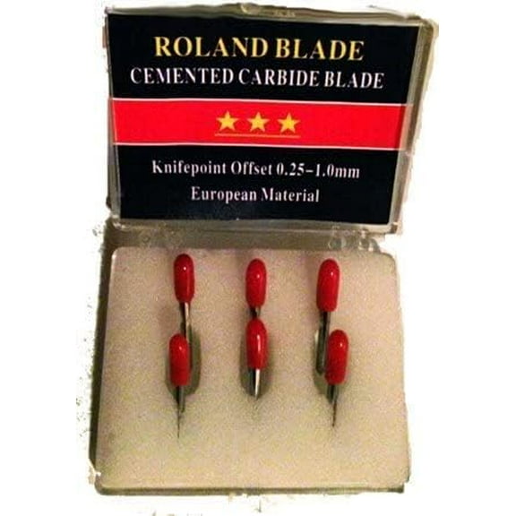 DASAW-6-Pack 45 Degree Standard Angle Sign Making Vinyl Sign Plotter Knife Blade Replacement cemented Carbide Set Compatible with Roland Refine US Cutter Bridge MH