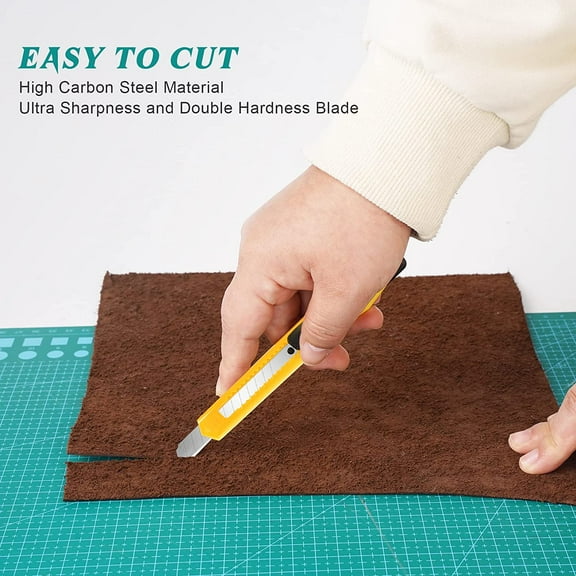 DASAW-8 Pack Box Cutter Utility Knife, 9mm Snap-off Box Cutter Retractable for Opening Packages Cartons, Boxes, Disposable Box Cutters Exacto Knife Perfect for Office and Home use