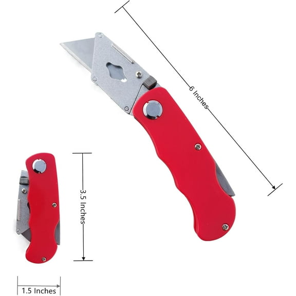 DASAW-8-Pack Folding Utility Knife Box Cutter Folding with Extra 40 Blades, Foldable Box Cutters Knife for Cartons Boxes Cardboard Sheet Plastic, Razor Knife Utility Knives for Home Office