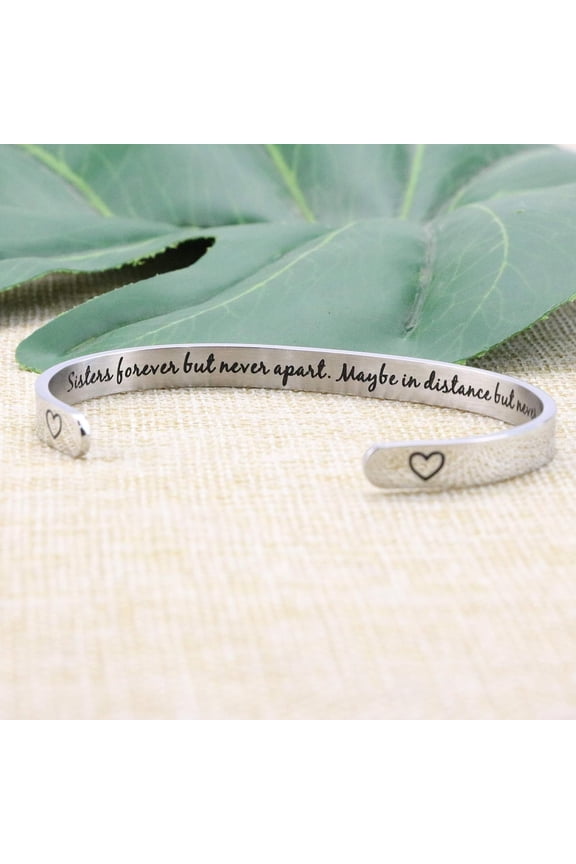 -Bracelets for Women Personalized Inspirational Jewelry Mantra Cuff Bangle Friend Encouragement Gift for Her
