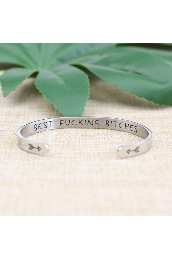 -Bracelets for Women Personalized Inspirational Jewelry Mantra Cuff Bangle Friend Encouragement Gift for Her