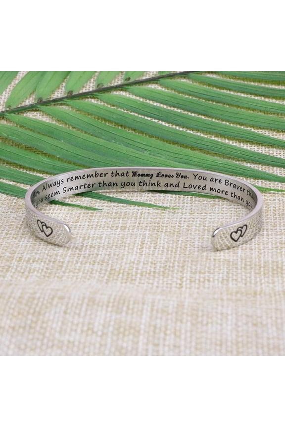 -Bracelets for Women Personalized Inspirational Jewelry Mantra Cuff Bangle Friend Encouragement Gift for Her