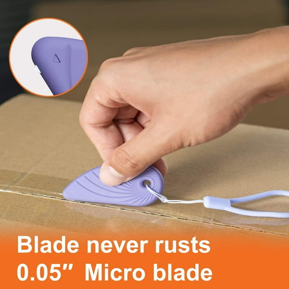 DASAW-Ceramic Blade Safety Cutter, Mini Box Cutter Fits Keychain, Package Opener & Coupon Cutter Built-in magnetic (3 Pack-A)