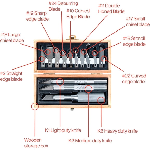 DASAW-Craftsmen Set, 13-Piece Precision Craft Knife Set With Case Includes Light To Heavy Duty Handles And Assorted Blades For Crafting, Scrapbooking, DIY, And Precision Cutting