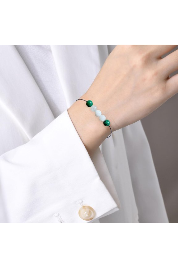 -Crystal Healing Stones Bracelets for Women & Men - Amethyst Anxiety Protection Bracelets - Natural Gemstones Jewelry Gifts