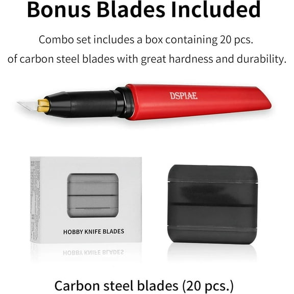 DASAW-DSPIAE Hobby Knife Set - WITH 20 BLADES - Precision Hobby Knife 6.14 inch
