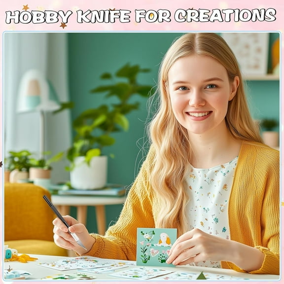 DASAW-Exacto Knife, 4 PCS Craft Knife with 40 Exacto Blades #11, Professional Hobby Knives, Precision Knives for Crafting, Scrapbook, Modeling, Carving, Art