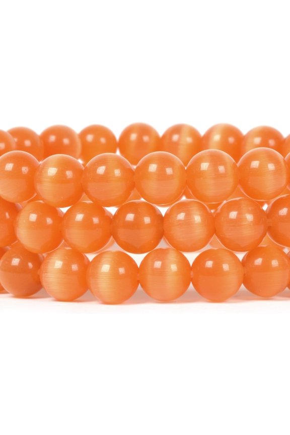 -Gem Semi Precious Gemstone 8mm Round Beads Stretch Bracelet 7 Inch Unisex