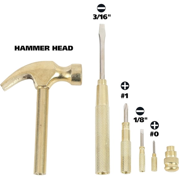 DASAW-GreatNeck 19006 5-in-1 Hammer, Built in Multitool Screwdriver, Chrome Plated to Resist Rust, Tackle Basic Household Tasks, Gifts For Men, Gifts For Women