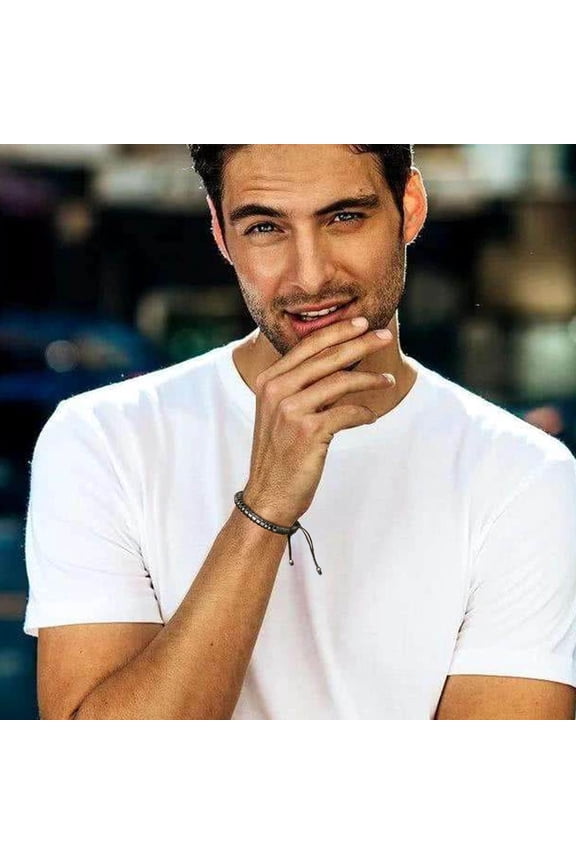 -Inspirational Gifts for Men Morse Code Bracelets Mens Bracelets Graduation Gifts for Him Fathers Day Adjustable Leather Bracelet Motivational Birthday Annivesary Jewelry Stocking Stuffers for M