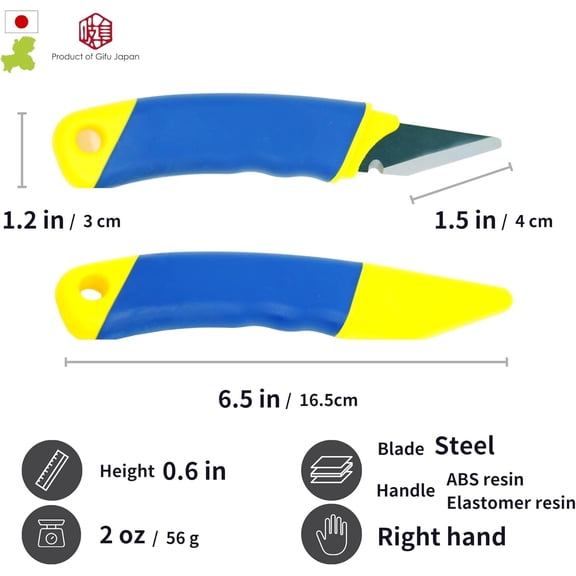 DASAW-Kiridashi Craft Pocket Knife Japanese Steel Blade Plastic Handle with Rubber Processing with Sheath for Right-handed
