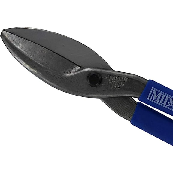 DASAW-MIDWEST Tinner Snip - Straight and Wide Cut Sheet Metal Cutter with Forged Blades & Kush'n-Kote Grips - MWT-107S