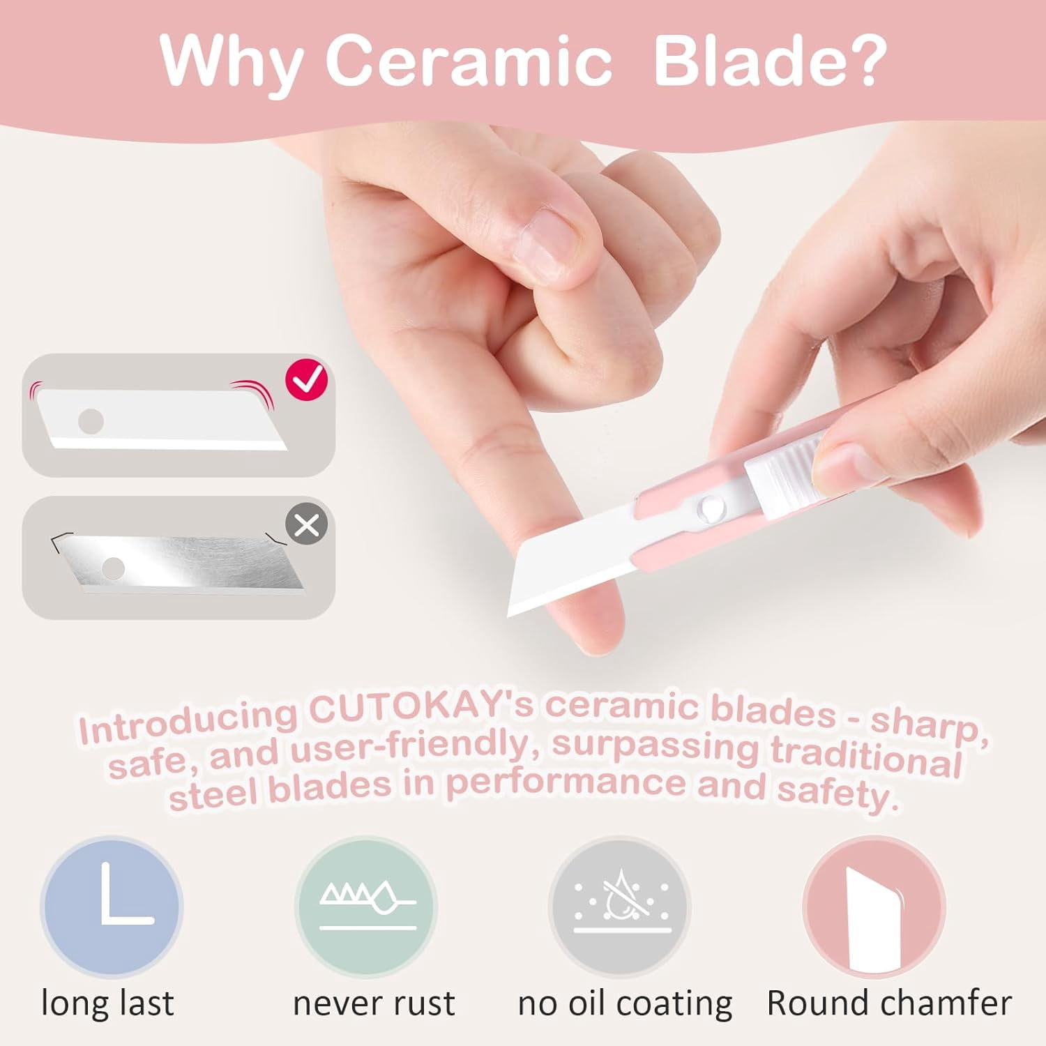 DASAW-Mini Box Cutter Ceramic Blades Cute Utility Knife Pakage Opener ...