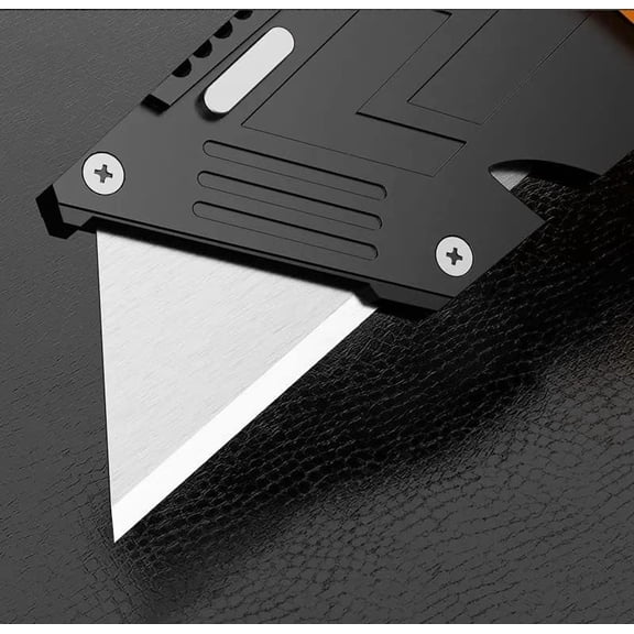 DASAW-Pro Folding Utility Knife with 3 Extra SK5 Blades (Black)