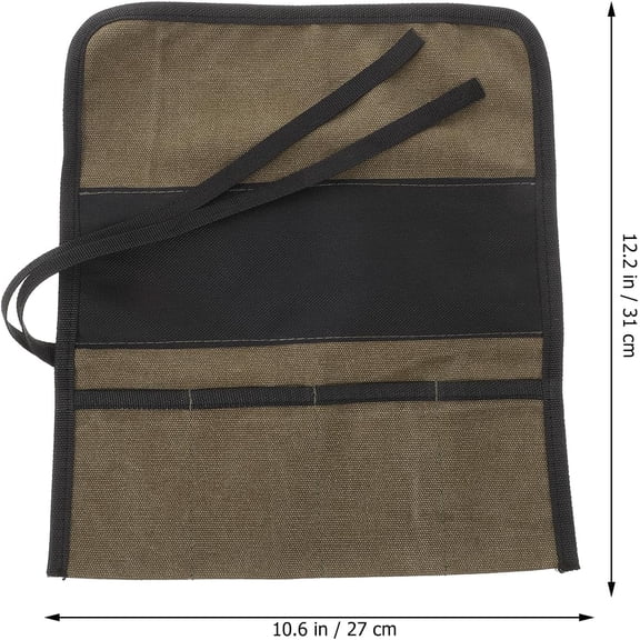 DASAW-Roll Tool Storage Bag, Roll Tool Pouch, Screwdriver Pouch for Tool Storage Wrench Pouch, Chisel Tool Bag, Tool Organizer, Small Tool Bag, Electrician Tools Canvas Bag (Random Color)