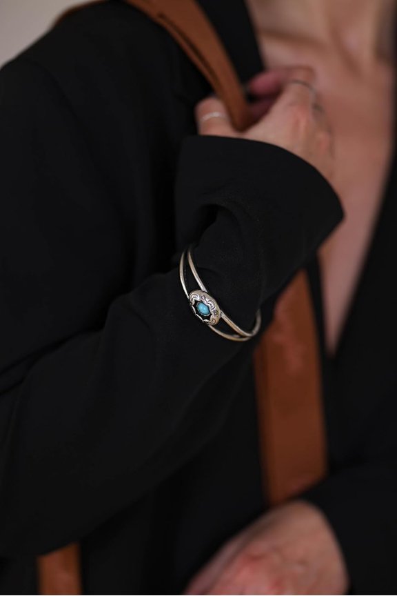 -Rustic Couture's Bohemian Turquoise Cuff Bangle Bracelets for Women Cowgirl