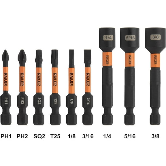 DASAW-Screwdriver Bit Set For Electricians - Premium S2 Steel Impact Driver Bits & Nut Drivers Set With A Magnetizer Bit Holder & Carabiner