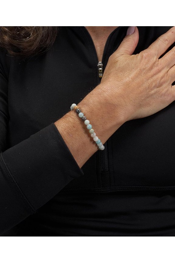 -- Small, Medium, Large Sizes - Gemstone Beaded Bracelets For Women and Men - 6mm Round Beads