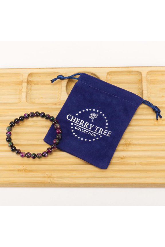 -- Small, Medium, Large Sizes - Gemstone Beaded Bracelets For Women and Men - 6mm Round Beads