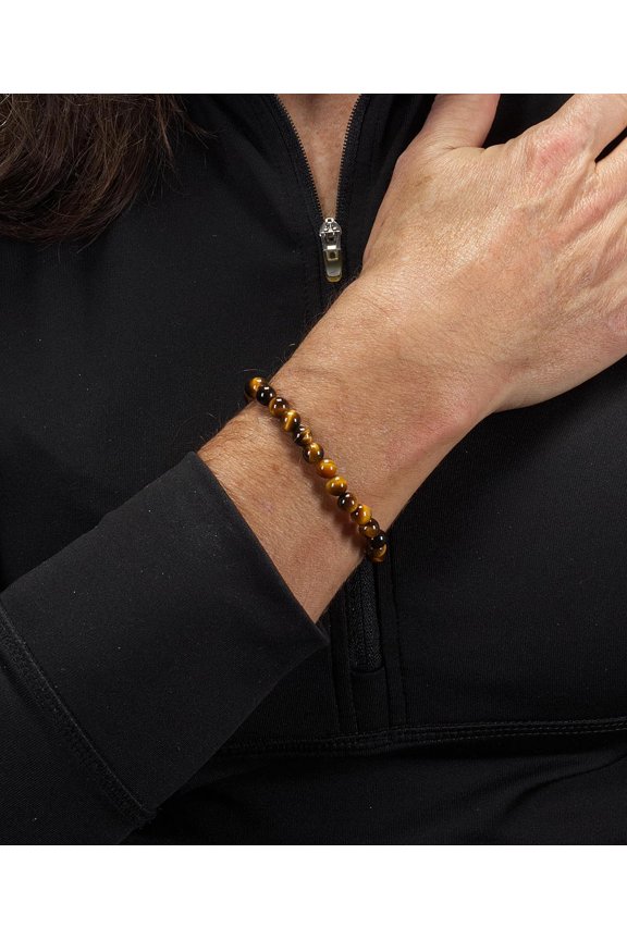 -- Small, Medium, Large Sizes - Gemstone Beaded Bracelets For Women and Men - 6mm Round Beads