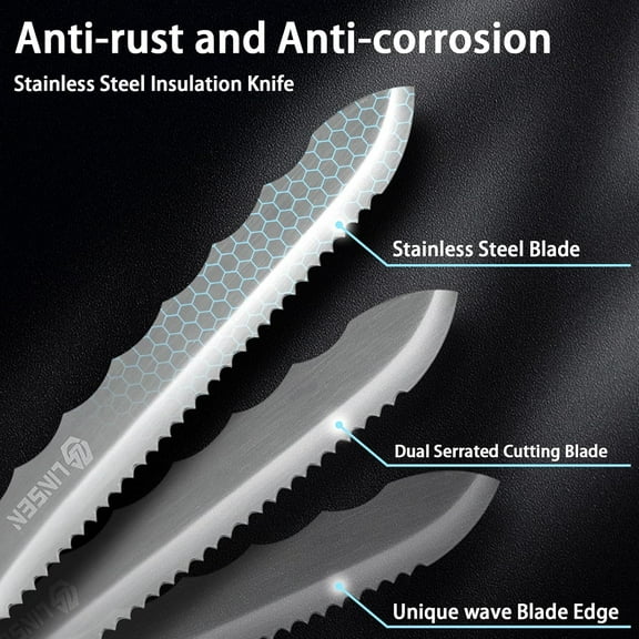 DASAW-Stainless Steel Garden Knife with 7.8" Blade with New Handle, Double Side Utility Sod Cutter Lawn Repair Garden Knife with Nylon Sheath (GREEN)