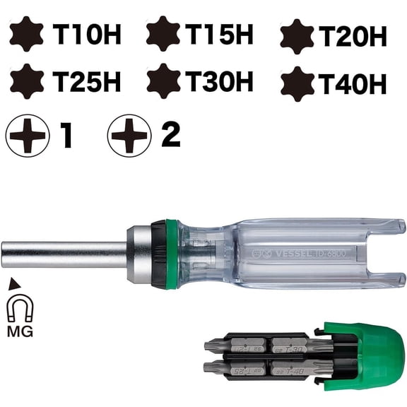 DASAW-TD-6808TX Torx Ratchet Driver Set (8 Bits)