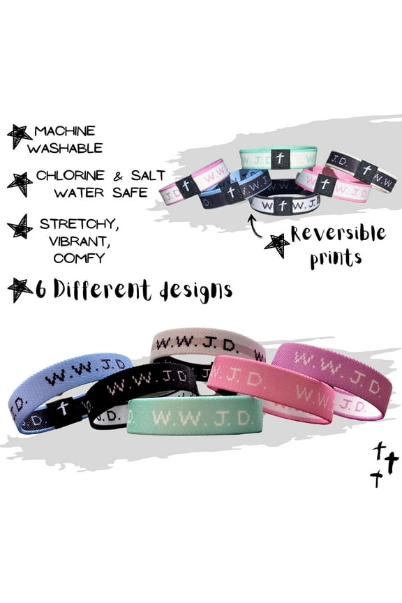 -- WWJD Bracelets - Elastic Bands Collection