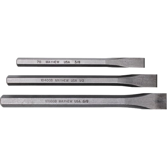 DASCO PRO 3 Piece Cold Chisel Kit, Made in the USA, VN70044 44