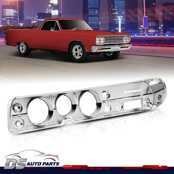 DASH BEZEL FIT FOR 1965 CHEVROLET CHEVY CHEVELLE EL CAMINO W/O A/C EACH SILVER