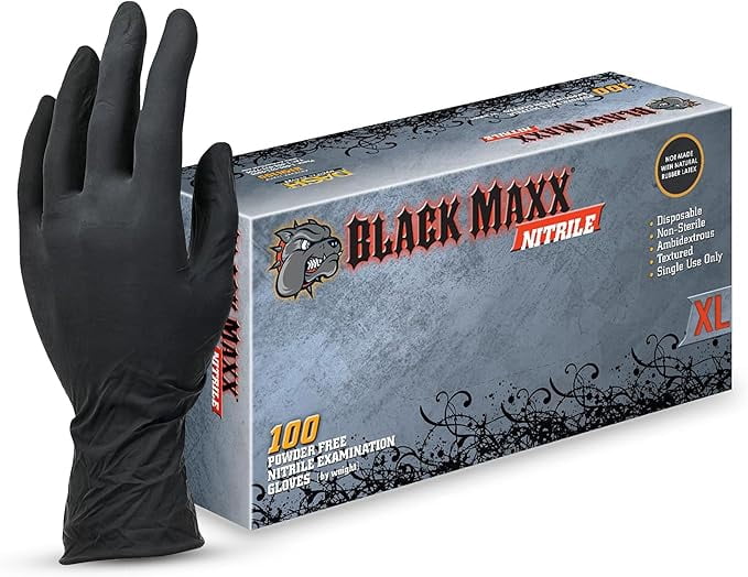 DASH Black Maxx Nitrile Exam Gloves Disposable | Advanced Nitrile Formulation, Medical Grade