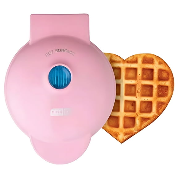 DASH Pink Heart Mini Waffle Maker