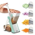 thumbnail image 1 of Dash Safe Slice Mandoline Slicer, Julienne + Dicer for Vegetables, Meal Prep & More with 30+ Presets & Thickness Adjuster, Aqua, 1 of 5