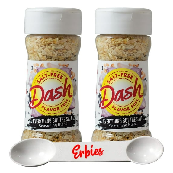 DASH Salt-Free Everything But GP27 the Salt Seasoning Blend - Mrs. Dash Seasoning for Bagels, Salads, Avocado Toast with Bonus Measuring Spoon - Pack of 2