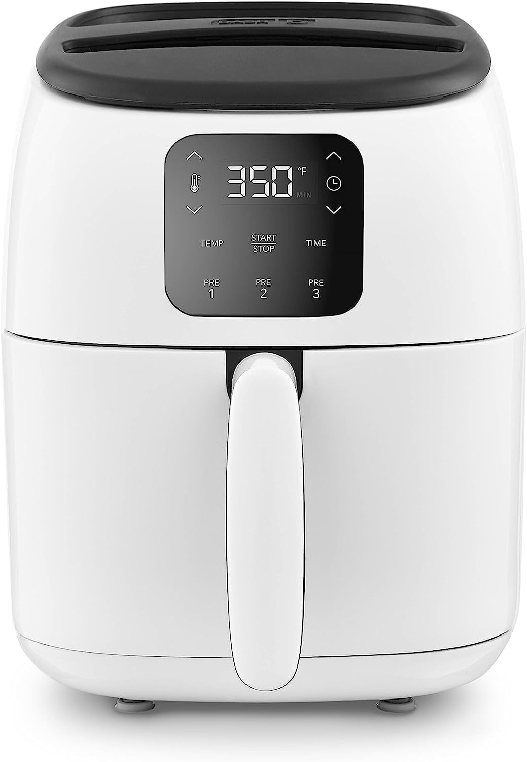 DASH Tasti-Crisp™ Electric Air Fryer Oven, 2.6 Qt., White – Compact Air Fryer for Healthier Food in Minutes, Ideal for Small Spaces - Auto Shut Off, Digital, 1000-Watt (White)- New