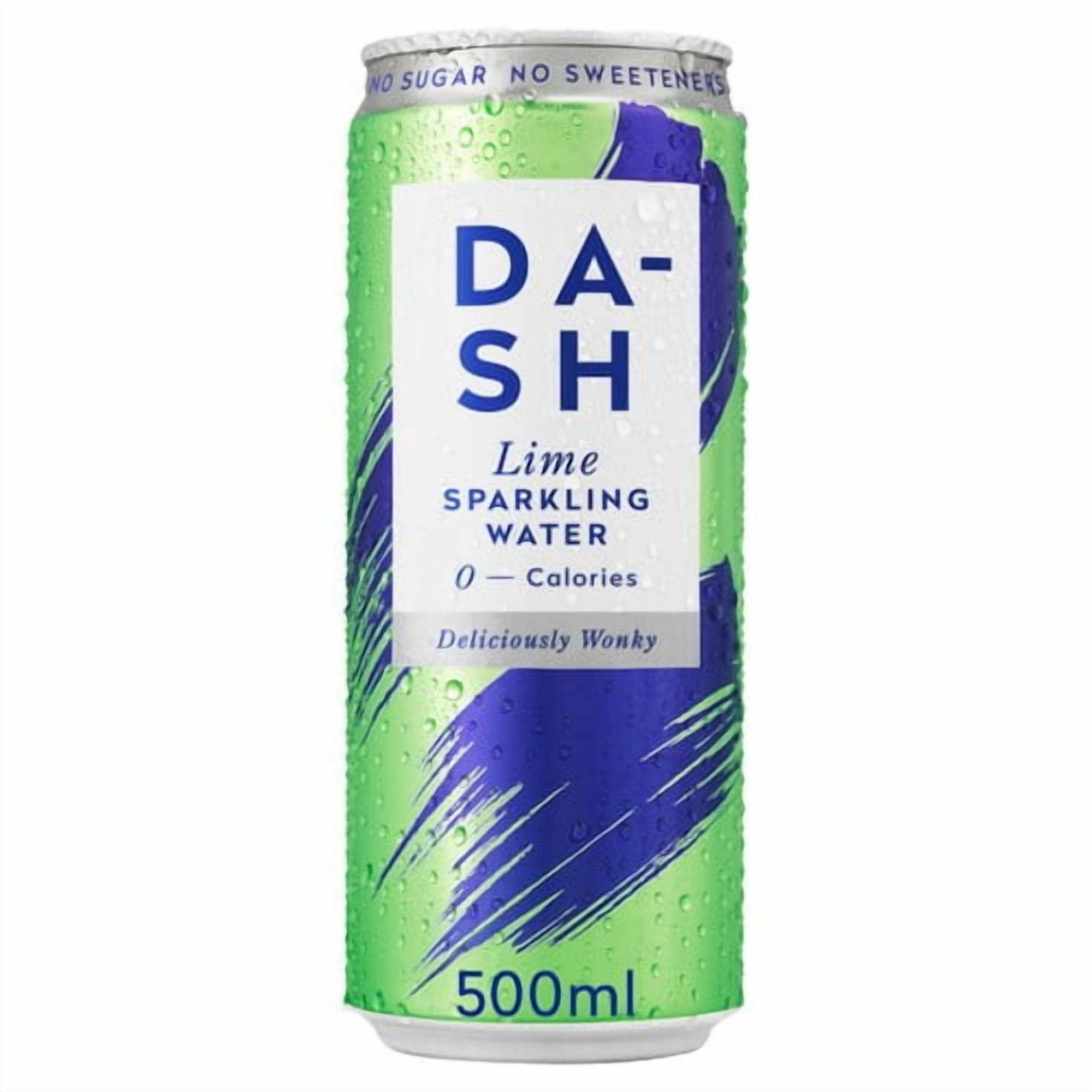 DASH Water Sparkling Lime 500ml, British Import (Pack of 6)