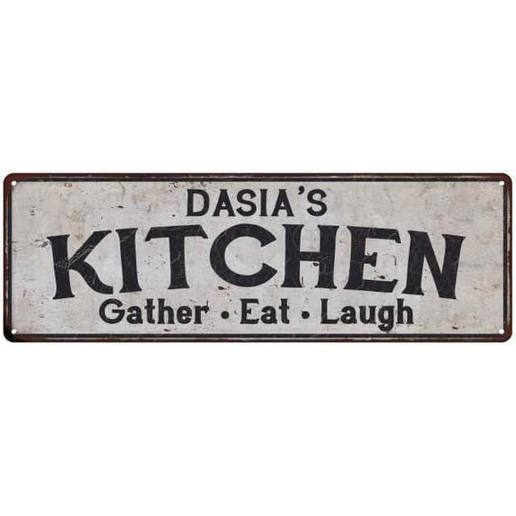 DASIA's Kitchen Rustic Chic Decor Gift 6x18 Sign 106180051324