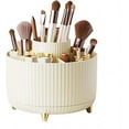 thumbnail image 1 of DASITON Large Capacity Makeup Brush Holder,360 °   Rotating Makeup Organizer,5 Slot Makeup Brushes Cup,for Vanity Decor,Bathroom Countertops,Desk Storage Container,Cosmetic Display cases(Black), 1 of 10