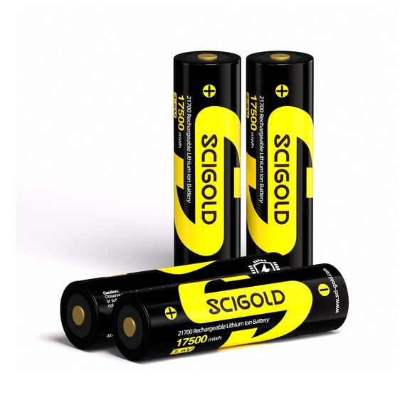 DASNITE 21700 for 3.6V 5000mAh Flat Top Rechargeable Battery for Electronic Devi-4Pcs
